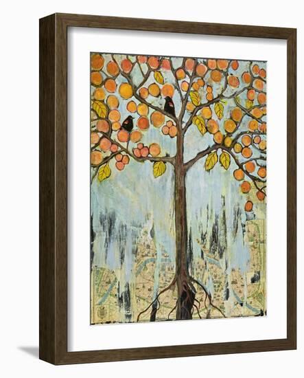 Botanical Art Tree Americans in Paris-Blenda Tyvoll-Framed Art Print