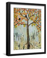 Botanical Art Tree Americans in Paris-Blenda Tyvoll-Framed Art Print