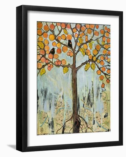 Botanical Art Tree Americans in Paris-Blenda Tyvoll-Framed Art Print