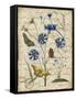 Botanical-Aster-Bluet-Damask-Jean Plout-Framed Stretched Canvas
