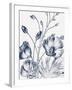 Botanical Beauty Chalk IX Blue on White Crop-Wild Apple Portfolio-Framed Art Print