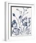 Botanical Beauty Chalk IX Blue on White Crop-Wild Apple Portfolio-Framed Art Print