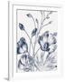 Botanical Beauty Chalk IX Blue on White Crop-Wild Apple Portfolio-Framed Art Print