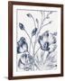 Botanical Beauty Chalk IX Blue on White Crop-Wild Apple Portfolio-Framed Art Print