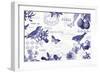 Botanical Blue I-Katie Pertiet-Framed Premium Giclee Print