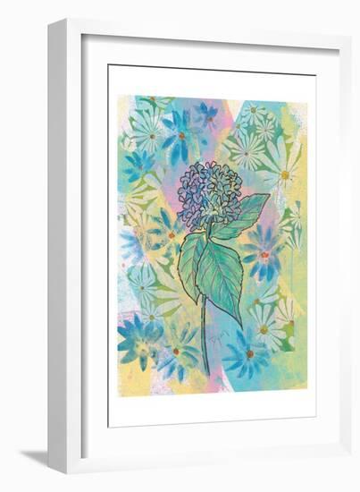 Botanical Boho Hydrangea-Beverly Dyer-Framed Art Print