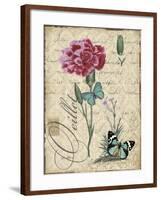 Botanical-Carnation-Oeillet-Damask-Jean Plout-Framed Giclee Print