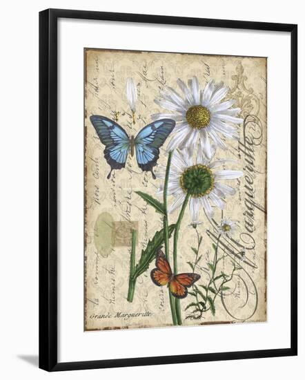 Botanical-Daisey-Grande Marqueritte-Damask-Jean Plout-Framed Giclee Print