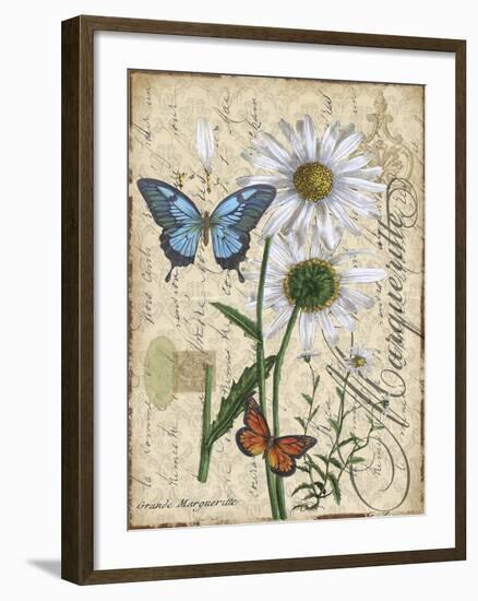 Botanical-Daisey-Grande Marqueritte-Damask-Jean Plout-Framed Giclee Print