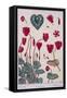 Botanical Diagram of Cyclamen-Eugene Grasset-Framed Stretched Canvas