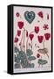 Botanical Diagram of Cyclamen-Eugene Grasset-Framed Stretched Canvas