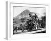 Botanical Gardens and Mount Corcovado, Rio De Janeiro, Brazil, 1893-John L Stoddard-Framed Giclee Print