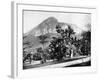 Botanical Gardens and Mount Corcovado, Rio De Janeiro, Brazil, 1893-John L Stoddard-Framed Giclee Print