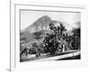 Botanical Gardens and Mount Corcovado, Rio De Janeiro, Brazil, 1893-John L Stoddard-Framed Giclee Print