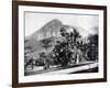 Botanical Gardens and Mount Corcovado, Rio De Janeiro, Brazil, 1893-John L Stoddard-Framed Giclee Print