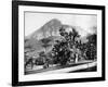 Botanical Gardens and Mount Corcovado, Rio De Janeiro, Brazil, 1893-John L Stoddard-Framed Giclee Print