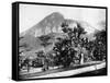Botanical Gardens and Mount Corcovado, Rio De Janeiro, Brazil, 1893-John L Stoddard-Framed Stretched Canvas