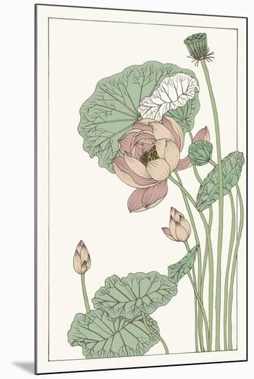 Botanical Gloriosa Lotus II-Melissa Wang-Mounted Art Print