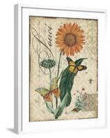 Botanical-Marigold-Souci-Damask-Jean Plout-Framed Giclee Print