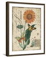 Botanical-Marigold-Souci-Damask-Jean Plout-Framed Giclee Print