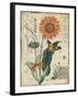 Botanical-Marigold-Souci-Damask-Jean Plout-Framed Giclee Print