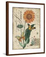 Botanical-Marigold-Souci-Damask-Jean Plout-Framed Giclee Print