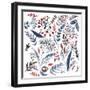 Botanical pattern 4-Irina Trzaskos Studio-Framed Giclee Print