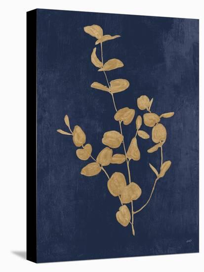 Botanical Study II Gold Navy-Julia Purinton-Stretched Canvas