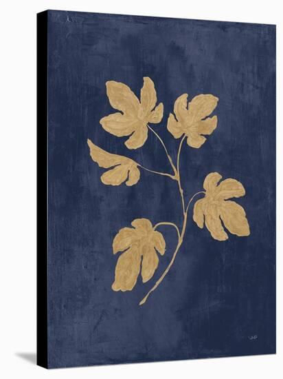 Botanical Study III Gold Navy-Julia Purinton-Stretched Canvas