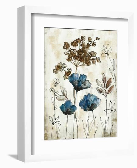 Botanical Trio II Neutral Crop-Silvia Vassileva-Framed Art Print