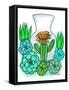 Botanicals 9 - Color-KCDoodleArt-Framed Stretched Canvas