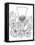 Botanicals 9-KCDoodleArt-Framed Stretched Canvas