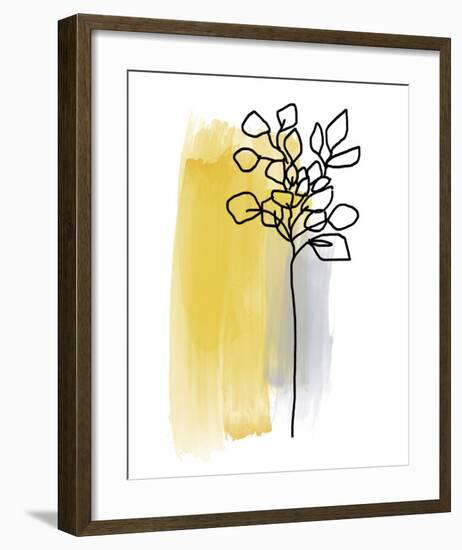 Botanique en Gris 3-Bronwyn Baker-Framed Art Print