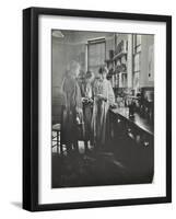 Botany Lesson, Chelsea Secondary School (Hortensia Road School), London, 1911-null-Framed Photographic Print