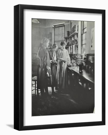 Botany Lesson, Chelsea Secondary School (Hortensia Road School), London, 1911-null-Framed Photographic Print