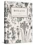 Botany. Vintage Floral Card. Vector Illustration of Style Engravings. Black and White Flowers.-Olga Korneeva-Stretched Canvas