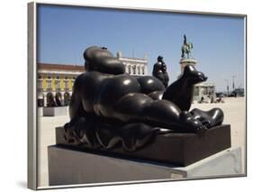 Botero Sculpture, Praca Do Comercio, Lisbon, Portugal, Europe-Ken Gillham-Framed Photographic Print