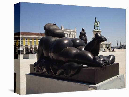 Botero Sculpture, Praca Do Comercio, Lisbon, Portugal, Europe-Ken Gillham-Stretched Canvas