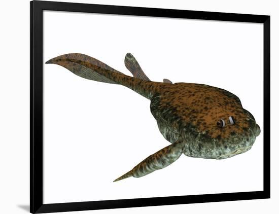 Bothriolepis, a Freshwater Detritivore from the Devonian Period-null-Framed Art Print