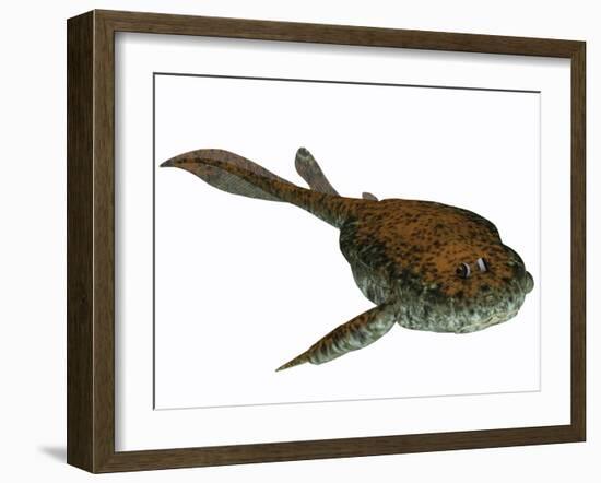 Bothriolepis, a Freshwater Detritivore from the Devonian Period-null-Framed Art Print