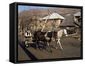 Botiba Village, Maramuresh Region, Romania-Liba Taylor-Framed Stretched Canvas