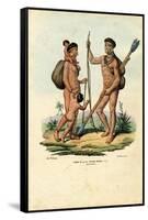 Botocudo Indians, 1863-79-Raimundo Petraroja-Framed Stretched Canvas