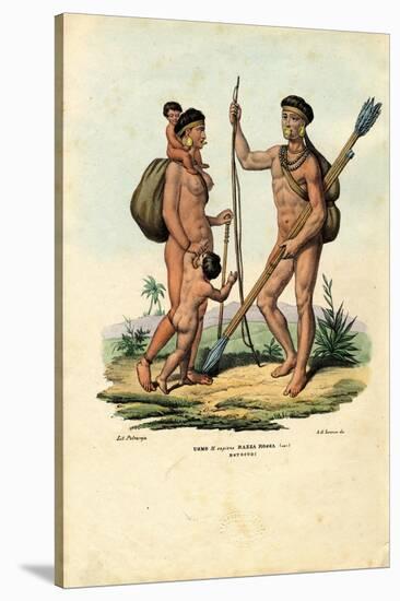 Botocudo Indians, 1863-79-Raimundo Petraroja-Stretched Canvas