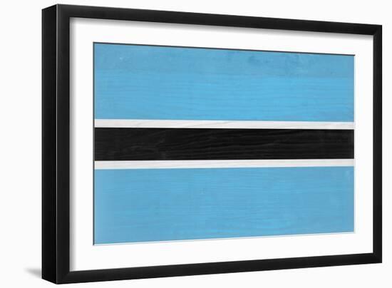 Botswana Flag Design with Wood Patterning - Flags of the World Series-Philippe Hugonnard-Framed Art Print