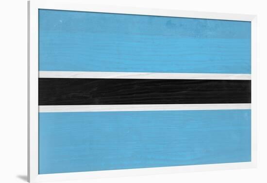 Botswana Flag Design with Wood Patterning - Flags of the World Series-Philippe Hugonnard-Framed Art Print