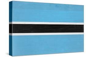 Botswana Flag Design with Wood Patterning - Flags of the World Series-Philippe Hugonnard-Stretched Canvas