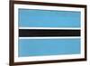 Botswana Flag Design with Wood Patterning - Flags of the World Series-Philippe Hugonnard-Framed Art Print