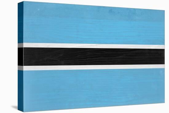 Botswana Flag Design with Wood Patterning - Flags of the World Series-Philippe Hugonnard-Stretched Canvas