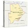 Botswana Political Map-Peter Hermes Furian-Stretched Canvas