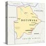 Botswana Political Map-Peter Hermes Furian-Stretched Canvas